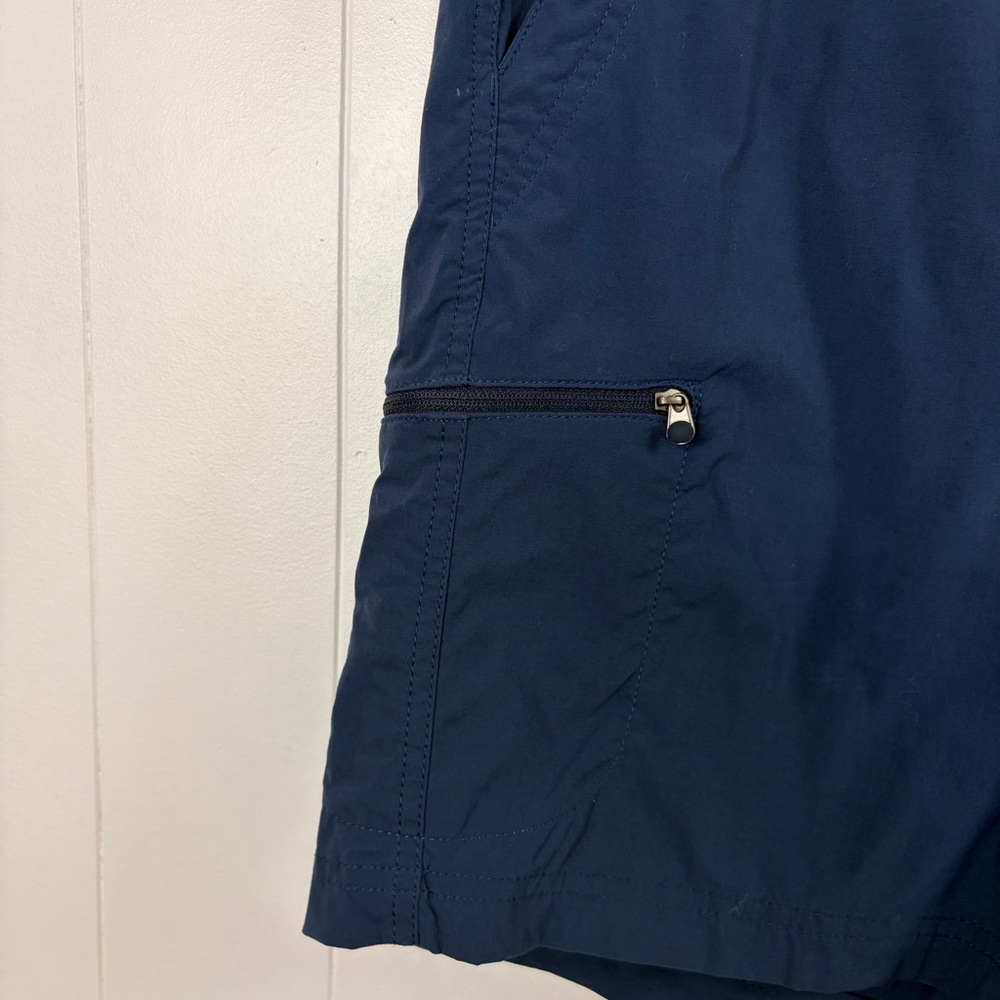 LL Bean Trek Trail Shorts Blue Womens Mid Rise Bermuda Hiking Camping size 10 - Picture 5 of 11